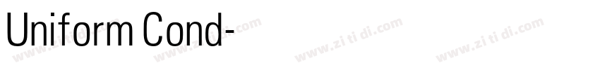 Uniform Cond字体转换